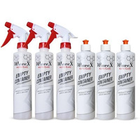 Wavex Empty Container Bottles (3 Spray Containers + 3 Pull Push Containers), Transparent