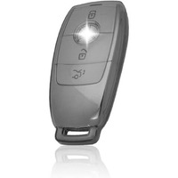 Jvcv Soft Tpu Transparent Cover Compatible With Benz E Series Smart Key (Transparent Black)
