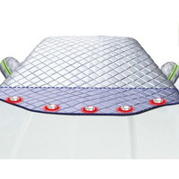 Hubture Car Windshield Sunshade Cover - Car Windshield Snow Cover For Winter And Sunshade For Summer - Universal Magnetic Ice Snow Guard, Fits Most Cars