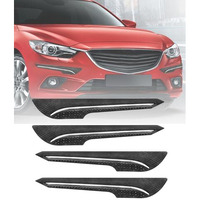 Carzex Car Bumper Guard Scratch Protector For Car/Bumper Guard With Single Chrome Strip Compatible With All Cars (Black, Set Of 4)