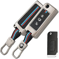 Shopoflux Metal Key Cover Compatible For Mahindra Xuv 500 Old 3 Button Flip Key
