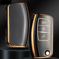 Cloudsale Tpu Car Key Cover Compatible With Fiesta, Figo, Old Ecosport Flip Key (Black)