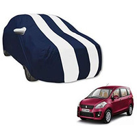 Auto Hub Car Cover Compatible With Maruti Ertiga (Model : 2012-2017) With Mirror Pocket, Water Resistant, Triple Stitched, Ertiga Car Cover- Navy-White
