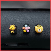 Wolpin Car Dashboard Headrest Hook/Hanger Universal Durable Organiser Space Saver For Handbag, Wallets, Grocery Bags Self Adhesive (Cartoon, Pack Of 3), Acrylonitrile Butadiene Styrene