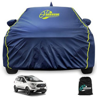 Garrege Waterproof Car Body Cover For Ford Ecosport 100% All Weather Proof With Mirror & Antenna Packet & Full Bottom Elistic, Triple Stitching With 100% Nail Proof Cover Navy Blue