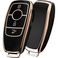 Shopoflux Tpu Car Key Cover Compatible For Mercedes Benz E - Class S - Class A - Class C - Class G - Class 2020 Onwards New Smart Key - Black