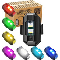 Eltron Turbo Plastic Elt512864Uiv Universal Safety Signal Aircraft Blinking Strobe 7 Colors Led Light Multipurpose Waterproof For Motorbike, Helmet, Bicycle, Car, Scooties & Anywhere (Pack Of 1)
