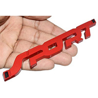 Incognito Sport Logo Sticker For All Cars, Metal (Red)