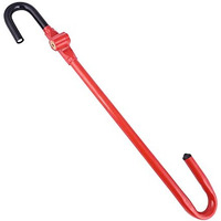 Allextreme Cq-6082 Car Steering Wheel Brake Lock Anti-Theft Retractable Double Hook Car Clutch Pedal Lock Security With 2 Keys
