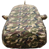 Autofact 100% Waterproof Car Body Cover Compatible With Hyundai Grand I10 (2013 To 2019), With Mirror And Antenna Pockets,4X4 American Matty, Long Lasting Material, Camouflage Army Look