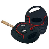 Keycare Silicone Key Cover For Fiesta, Fusion, Figo 3 Button Remote Key (Black)