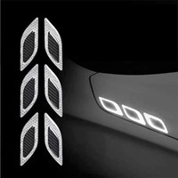 Us1984 3D Strong Reflective Stripe Stickers For Car Fender Hood Bumper High-Intensity Night Visibility Reflective Decal Safety Warning Universal Anti-Scratch Reflectiv Stickers For Car (White)