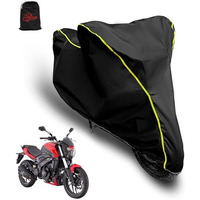 Garrege Waterproof Two Wheeler Cover For Dominar 250 50| Uv Proof, Heat Resistant & All Weather Protection | Black & Yellow Piping Color | Durable & Triple Stitched
