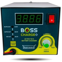 Kanaad Boss Charger Plus - 12Volt Fully Automatic 2A To 12A Battery Charger For Bike, Car And Inverter Battery With Digital Display, Full Charging Indication, Deep Discharged Battery Revival