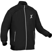 Allextreme Gx01 Men's Windcheater With Front Zip Closure Full Sleeve Polyester Windbreaker Sports Winter Jacket For Riders Gym Workout Running Travel Trekking (L, Black)