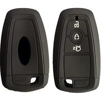 Shopoflux Silicone Smart Key Cover Compatible With Endeavour | Figo | Aspire | Freestyle Titanium (Pack 2 Black Silicon)