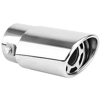 Automaze Universal Fit Car Straight Oval Shaped Exhaust Tail Muffler Tip Pipe 60Mm (Model-A1422)