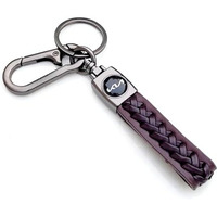 Yaa Catchy Premium Leather & Metal Bikes Hook Keychain Compatible With Kia New Edition Unique Stylish Look For Men Women Bike & Car Keyring For Kia Seltos Carens Sonet (Kia Lovers) Brown