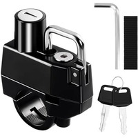 Sthira Helmet Lock For Bike Handle Bar Aluminum Alloy Bike Helmet Locker With 2 Keys Easy Install Helmet Locker For Two Wheeler Rustproof Anti-Theft Safety Lock For Bikes, E-Bikes, And Scooters