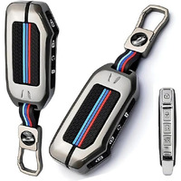 Cri8Hub Metal Silicon Key Cover Compatible With Kia Seltos 2023-2024 Facelift Htx | Carens X Line | Sonet Facelift 4 Button Smart Key Special Feature Visibility In Low-Light Condition