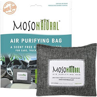 Moso Natural Air Purifying Bag A Scent Free Odor Eliminator For Cars, Trucks And Suvs. Premium Moso Bamboo Charcoal Odor Absorber - 300 G (Pack Of 1), Linen, Long Lasting Bags| Lasts Up To 2 Years!