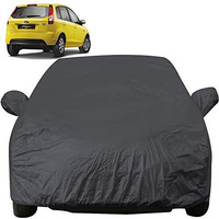 Autofact Car Body Cover Compatible For Ford Figo Old Model (2008 To 2014) (Mirror Pockets, Triple Stitched, Bottom Fully Elastic, Black Color)