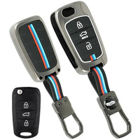 Coll Of Fest Metal Silicon Key Cover Compatible For Hyundai I10, I20 (Old) 3 Button Flip Key Cover Full Metal Protections Special Feature Visible In Low-Light Conditions