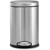 Opr Stainless Steel Plain Pedal Dustbin With Plastic Bucket And Lid | Trash Can, Round Shape Dustbin For Home, Bathroom, Kitchen, Office, Bedroom (5 Litres- 7 * 11 Inches)(Small Size)