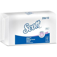 Scott Multi-Fold Paper Towel 28610 - 1 Pack X 250 Sheets (White Colour - Sheet Size 24 Cm X 23.1 Cm)