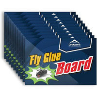 Lifekrafts Fly Glue Board, Sticky Glue Traps Designed For Efficient Insect Control. Ideal For Kitchens, Rooms, Offices, And Homes. Pack Of 10 (Size: 18.5 X 25.5 Cm), Blue Color.