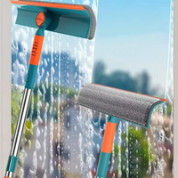 2 In 1 Window Cleaning Tool Wiper Window Cleaner With Bendable Head For Indoor Outdoor High Windows Cleaning (2 In 1Window Cleaner)