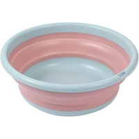 Pzimolu Collapsible Washing Tub, 2.5 L Silicone Plastic Foldable Basin With Hanging Hole Portable, Lightweight & Multipurpose For Kitchen, Laundry, Camping, Baby Bath, Travel  Multicolor