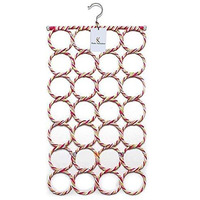 Kuber Industries Single Piece 28 Rings Folding Rope Hanger For Scarf, Belts, Shawls, Ties And More (Random Color) - Ki19590