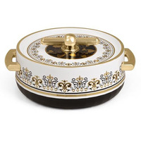 Selvel Elegance Casserole | Advanced Pu Insulation | Elegant Design Hot Pot | Hot Case Keeps Food Hot & Fresh For Hours | Serve Chapati, Roti, Biryani And More (Royal Coral Black, 1700)