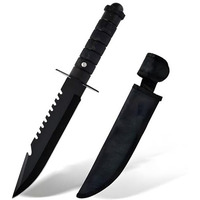 Panca Utility Knife With Cover | Premium Carbon Steel Black Knife For Kitchen, Fruits, Vegetables, Meat | Portable Travel Essential For Home, Outdoor, Hiking, Car Use (Black, Set Of 1)
