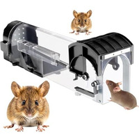 Big Rat Trap Cage For House Garden Patio, Transparent Mouse Trap Enlarged No Kill Reusable Catch And Release Smart Rat Catcher Trap For Home, Rodent Trap For Mice.