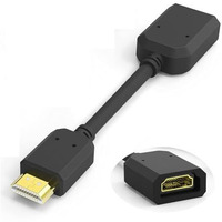 Rodmed High Speed Hdmi Male To Female Extension Cable Hdmi Extender For Fire Tv Stick, Laptop/Pc, Lcd/Led Tv, Xbox, Ps3/Ps4- Black (15Cm)