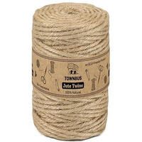 Townbus - 100 Feet / 30 Meters Of 5 Ply Raw Natural Jute Cord | Twine For Arts And Crafts, Packaging Rope, String For Gifts, Diy Crafts