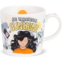 Shay Large Ceramic Coffee Mug, Single Mug, Self Love, 370Ml | Ceramic Mug | Glossy Finish | Ceramic Coffee Mug | Porcelain | Microwave Safe (Single Mug - Self Love)