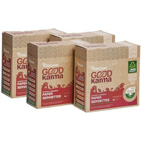 Origami Good Karma 2 Ply Unbleached Sustainable Tissue Paper Napkins - Pack Of 4 (50 Pulls Per Pack)