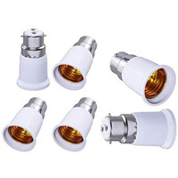 Aston Andia Ceramic B22 To E27 Bulb Converter Holder Screw Bulb Adapter Filament Bulb Holder Led Light Converter (Pack Of 6, White).