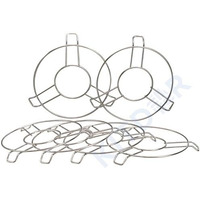 Kitdor Stainless Steel Hot Pot Stand For Kitchen (Pack Of 6) | Trivets For Hot Pots And Vessels, Heat Damage Protection For Counter Tops | Round Table Ring Heat Resistant Steel Stand For Hot Utensils