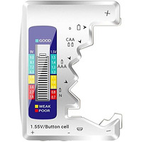 Serplex Battery Tester, Universal Digital Battery Checker For Aaa/Aa / 9V/ C/D/N / 1.5V Button Cell Battery, Small Accurate Cell Tester, Battery Power Checker (Not For Rechargable Battery)