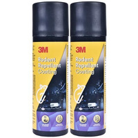 3M Rodent Repellent Coating Spray, Prevents Rat Bites In Engine Parts And Wires, Highly Effective, Leak-Free, Easy-To-Spray, Bitter Taste, No Kill-Only Repels (80G Each, Pack Of 2)