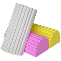 Jicoot Damp Duster, Reusable Cleaning Sponge, Dusters For Cleaning Blinds, Glass, Baseboards, Vents, Railings, Mirrors, Window Track Grooves (3 Pack Multicolor)