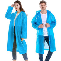 Allextreme Eva Waterproof Unisex Rain Coat Hooded Full Sleeves Outdoor Men, Women, Boys & Girls Rainwear Poncho Raincoat For Camping, Hiking & Travelling (1 Pc, Blue)