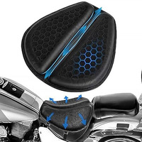 Sthira Motocycle Seat Cushion Gel Seat For Bike,Detachable Cycle Seat Cover Gel Pad,High Density Gel 3D Honeycomb Structure Shock Absorption&Breathable&Universal Motorcycle Gel Seat Pad For Long Rides