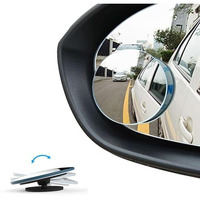 Sarte 3R Original Plastic Rear Blind Spot Round Convex Mirror With Adjustable Wide Angle For Cars (2 Pieces)