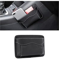 Sthira Car Storage Organizer Pouch Handy Storage Bag Durable Pu Leather Mini Gap Automobiles Storage Bag On Side Of Seat,Self Adhesive Organizer For Phone,Keys,Accessories,Charging Cables,Black