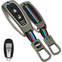 Coll Of Fest Metal Silicon Key Cover Compatible With Maruti Suzuki Ignis | S Cross | Baleno | Ciaz | Vitara Brezza | Swift 2 Button Key Special Feature Visibility In Low-Light Condition